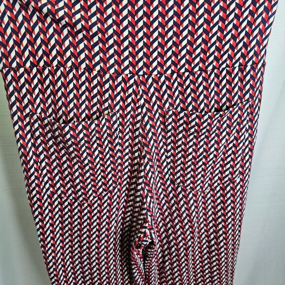 CAbi Red and Blue Kelly Geometric Print Wide Leg Jersey Knit Pant Size Small - Picture 8 of 12